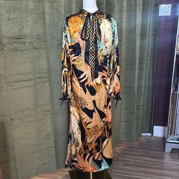 Temperley London 100% viscose Elegant Floral Maxi Dress, US6 - Picture 9 of 12